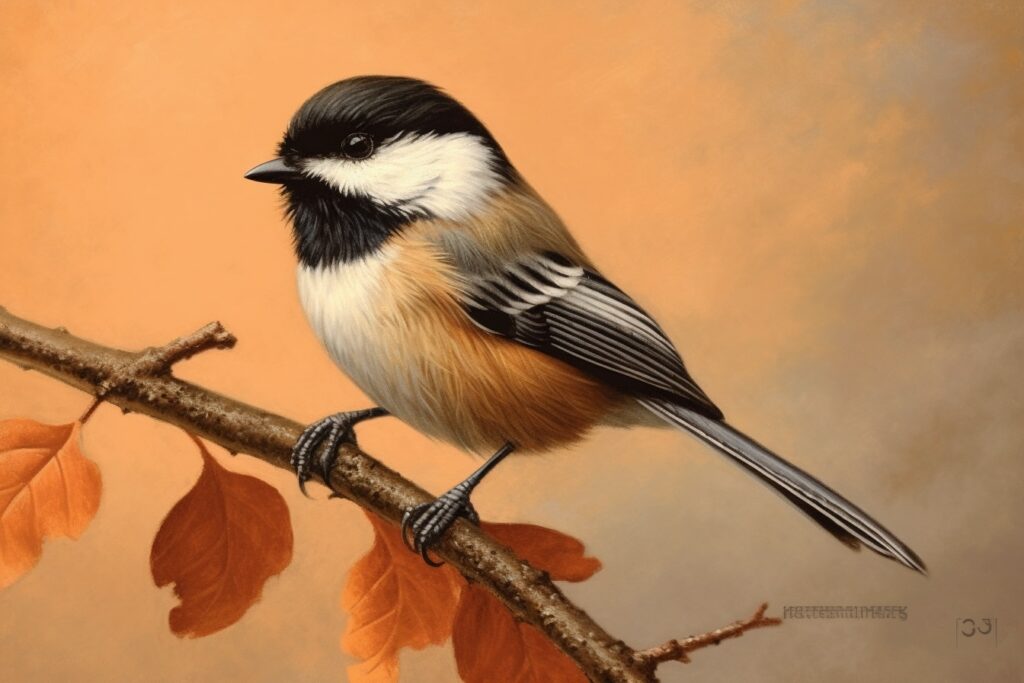 realistic image of a chickadee